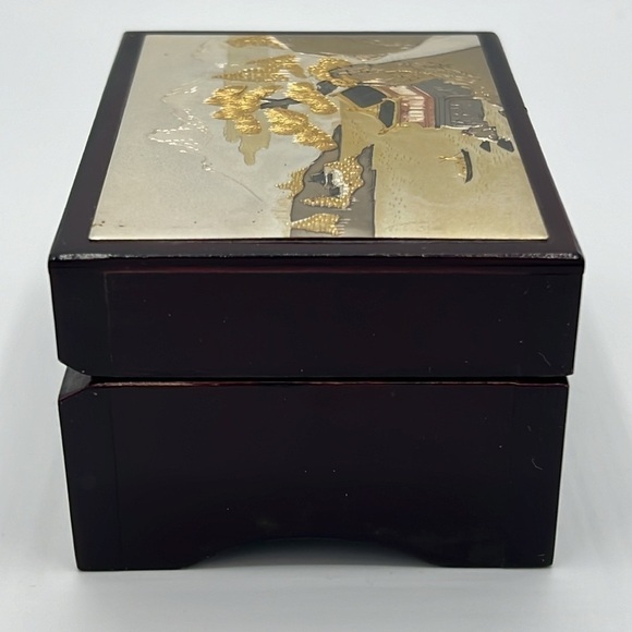 ORIGINAL CHOKIN ART COLLECTION SMALL JEWELRY BOX WITH RED INTERIOR - Picture 5 of 11